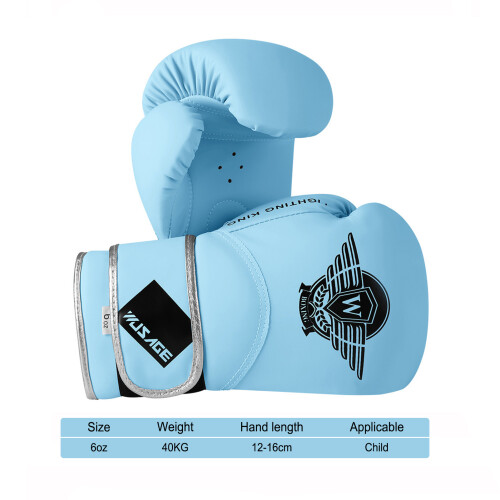 (Sky Blue) Kids Boxing Gloves - High Density Foam for Training 1
