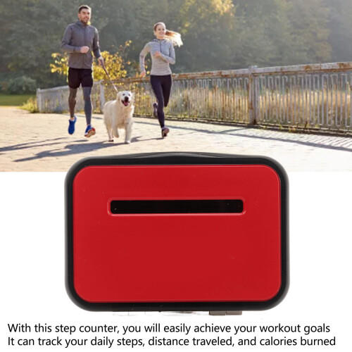 CR 797 Pedometer 75mAh 62g Red Clip-on 3D 2