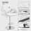 Homcom HOMCOM Adjustable Height Barstool Steel Pole PU Leather, White 7