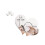(Silver) 3D Heart Mirror Wall Sticker for Home Decor 2