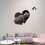 (Black) 3D Heart Mirror Wall Sticker for Home Decor 3