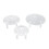 3PCS Round Acrylic Display Stand Clear L12cm M10cm 3
