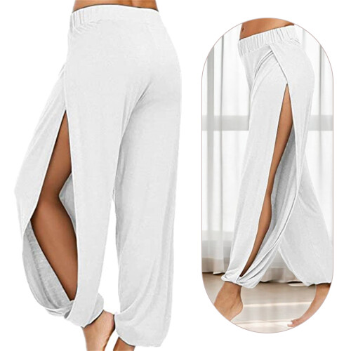 (White, S) Hippie Beach Pants - Summer Wrap Cover-Up 2
