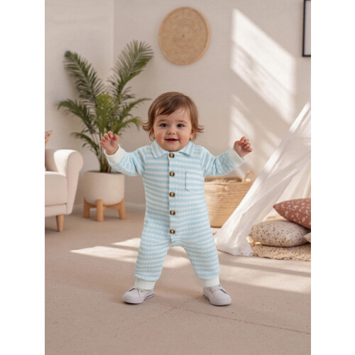 (3-6M, Blue) Μωρουδιακή φόρμα μακριά και κορίτσια 2