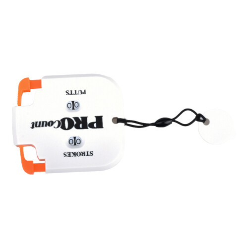(White Yellow) 2-Digit Golf Score Counter, Keychain & 4-Round Reset 2