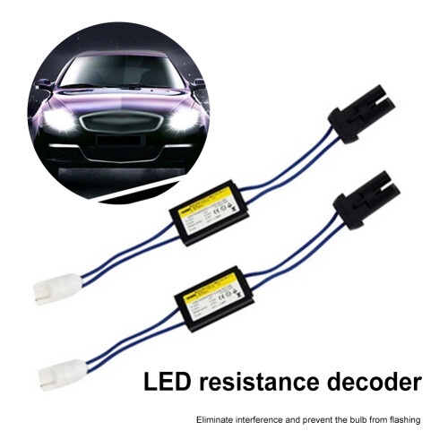 2pcs T10.W5W LED Warning Canceller 12V LED Load Resistance Warning Decoder Eliminates Light Faults Plug and Play 2