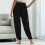 (Black, L) Hippie Beach Pants - Summer Wrap Cover-Up 3