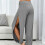 (Light Grey, L) Hippie Beach Pants - Summer Wrap Cover-Up 2