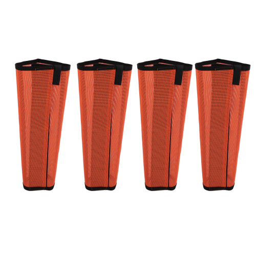 4Pcs Orange Teslin Mesh Horse Fly Boots Breathable 2