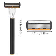 (A) Men\'s Safety Razor Long Handle for Travel & Home