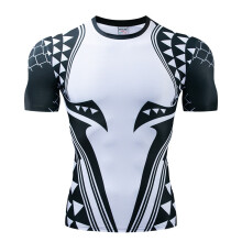 (Aquaman,L)Batman 3d Print Gym Tshirt Men Fitness Tee Compression Tops