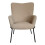 Armchair in brown bouclé polyester with black legs 2