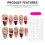 (S) 10PCS Christmas Fake Nails Red Tip Waterproof Safe 1