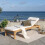 Chaise longue en teck ANDORRA avec coussin 2