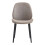 2 comfortable dining chairs in stone polyester with black legs 2