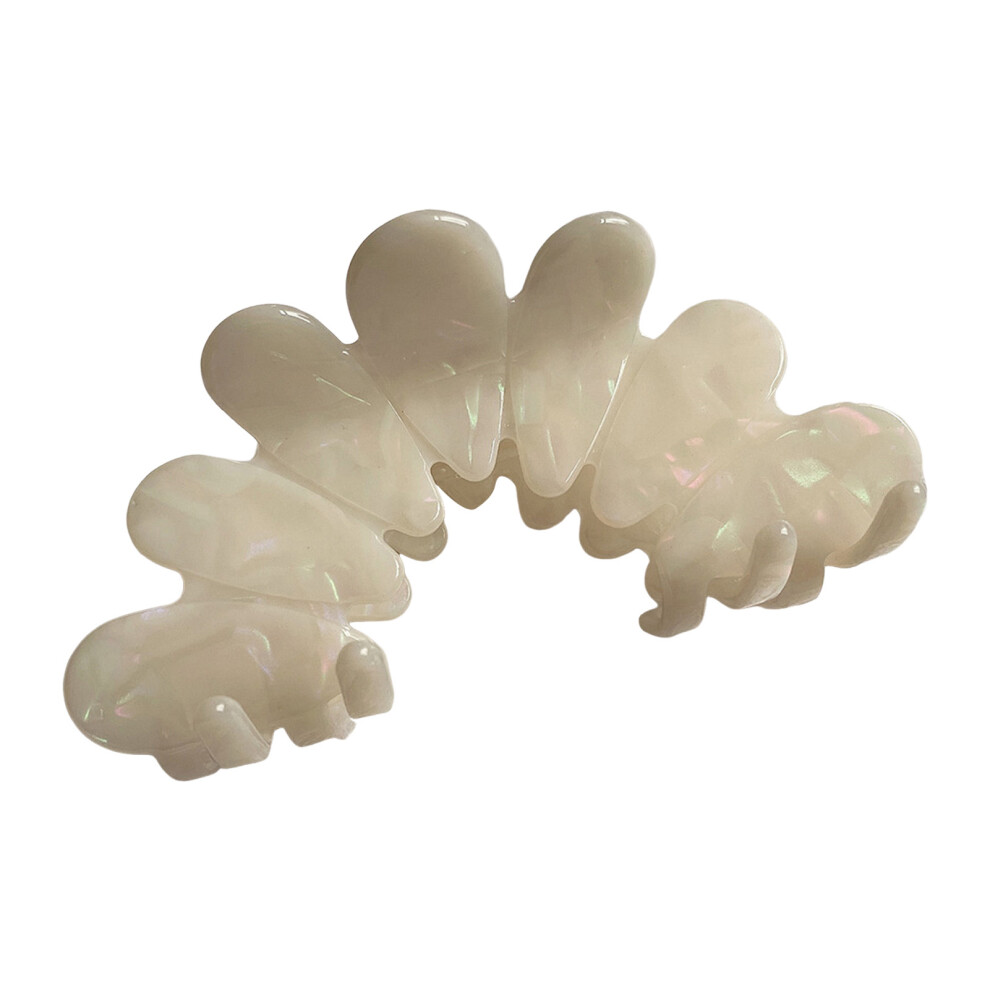 Roc-Electron White (Mermaid ) Strong Hold Hair Claw Clips For Long Hair