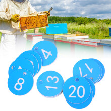 Beekeeping Farm Labels Blue 1-20/Pack Hanging Number Tags for Livestock & Bees