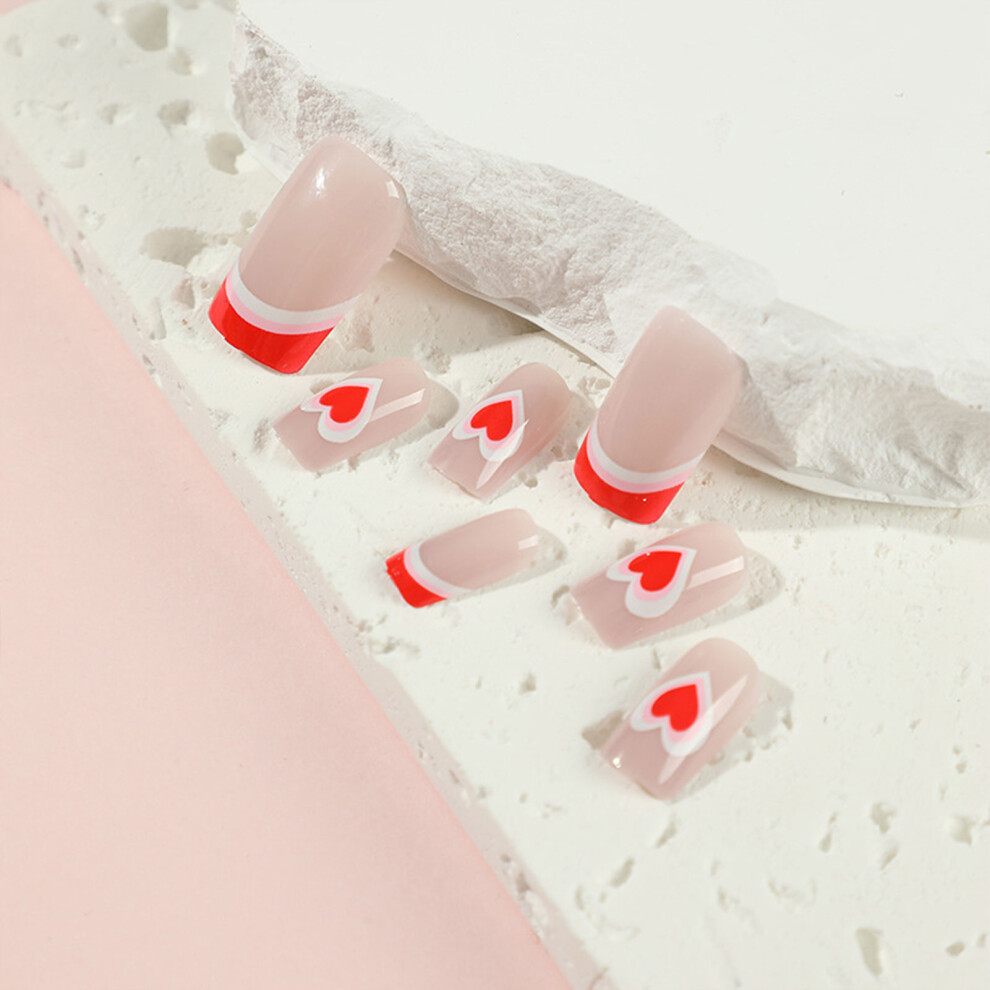 Dachuang Beauty (Jelly Glue Model) French Ballerina Acrylic Nail Tips For Women