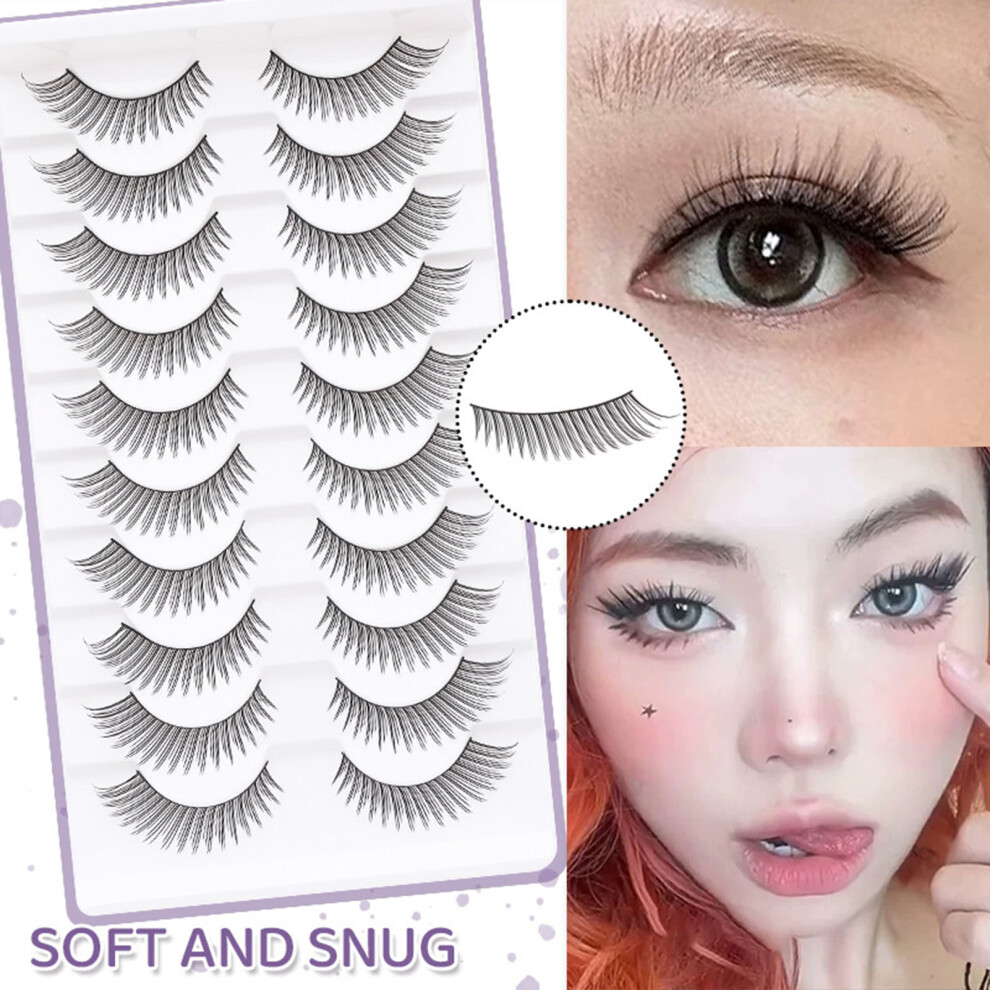 Creation-3C (Da07) 10 Pairs Natural Volume False Eyelashes For Party & Daily