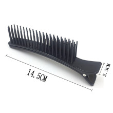 (Black, 4PCS) Wide Teeth Hair Clips for Salon & Home Use