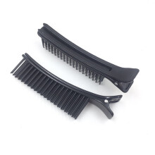 (Black, 2pcs) Wide Teeth Hair Clips for Salon & Home Use