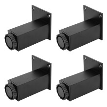 4pcs Aluminum Alloy Support Feet 100mm for Cupboard & Bed Furniture Adjustable