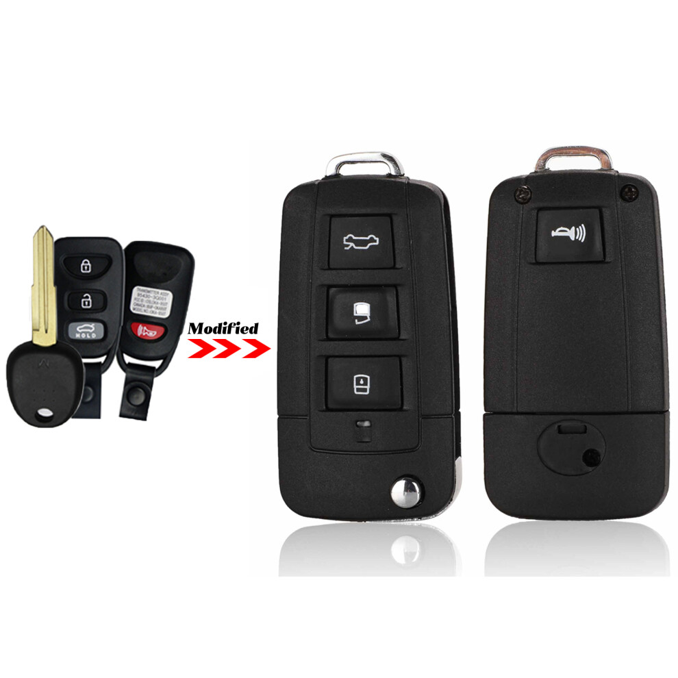 4Buttons For Hyundai Coupe Galloper Santa Fe For Kia Cerato Spectra Optima Fob Modified Flip Remote Car Key Shell Case 6935161680263