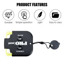 (Black Yellow) 2-Digit Golf Score Counter, Keychain & 4-Round Reset