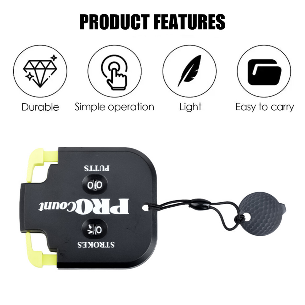 Photos - Golf  2-Digit  Score Counter, Keychain & 4-Round Reset(Black Yellow)