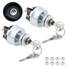 2pcs 12V 4 Position Key Ignition Switch for Car Truck Tractor Trailer ACC Off IGN Ignition Key Lock Starter Switch