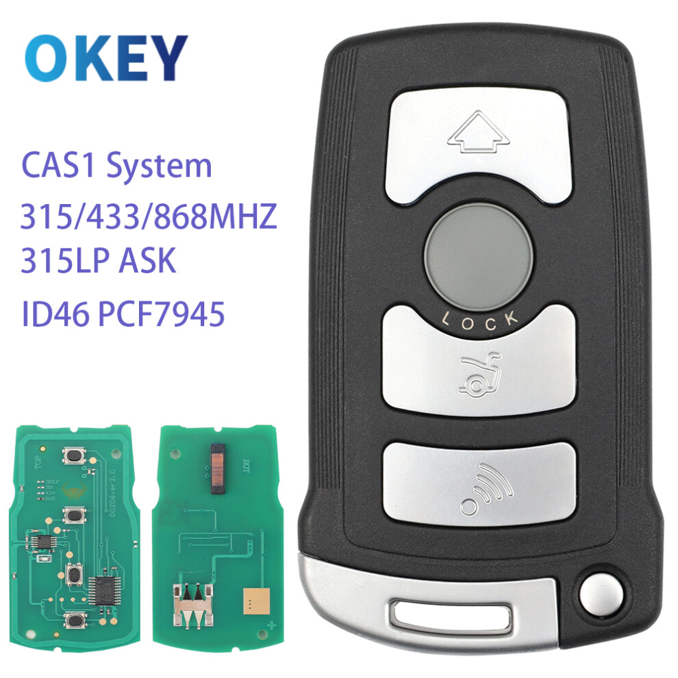 Remote Car Key Cas1 System For Bmw 7 Series E65 E66 315/433/868Mhz Id46 Pcf7945 Chip Auto Smart Control 6935161696318