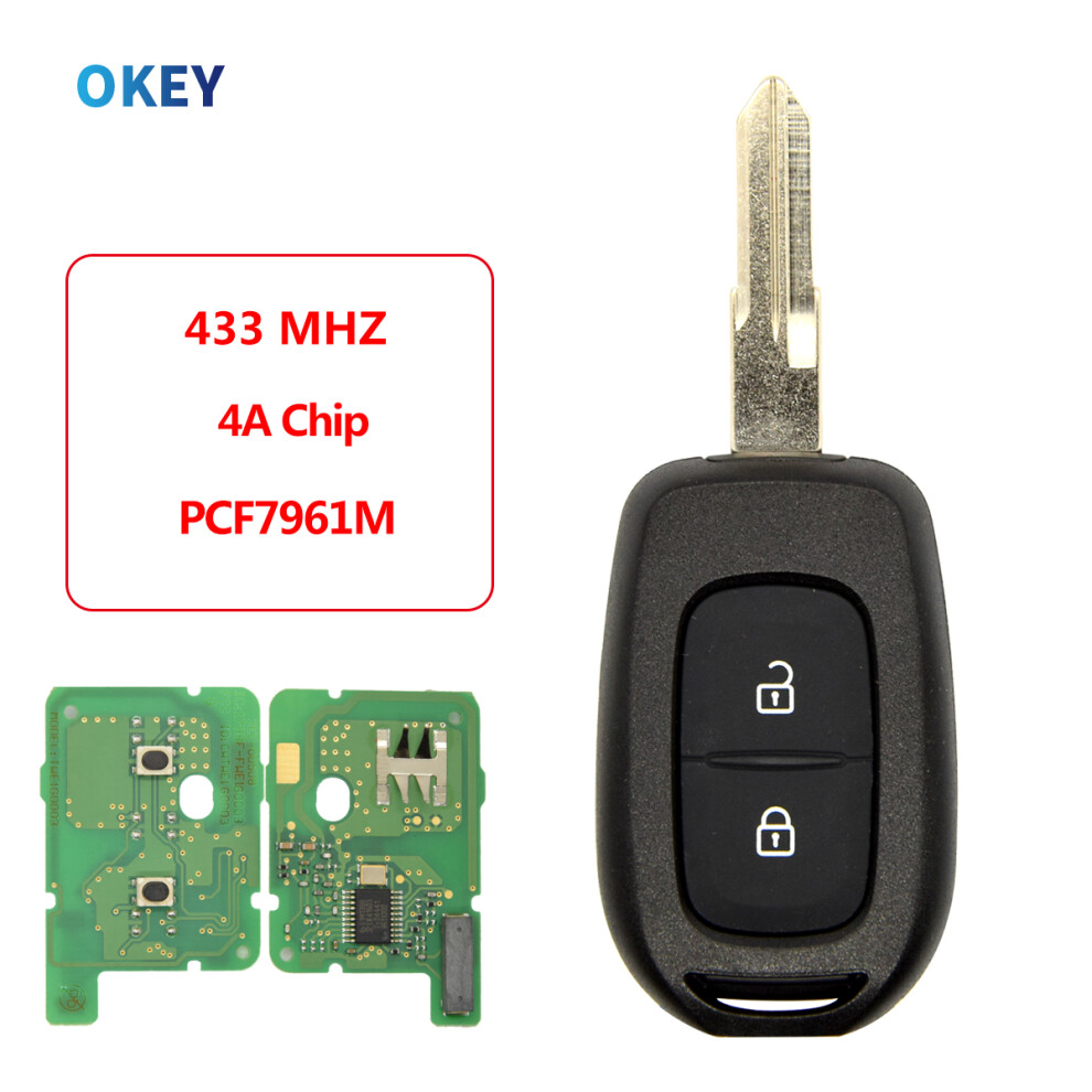 Remote Car Key Pcf7961m 4A Chip 433Mhz For Renault Dacia Logan Lodgy Dokker Duster Trafic Clio Master 2Buttons With Vac102 6935161696455