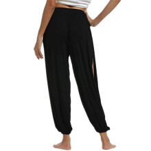 (Black, L) Hippie Beach Pants - Summer Wrap Cover-Up