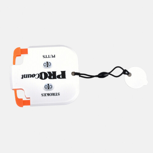 (White Yellow) 2-Digit Golf Score Counter, Keychain & 4-Round Reset