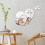 (Silver) 3D Heart Mirror Wall Sticker for Home Decor 1
