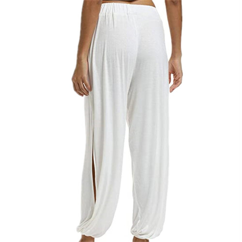 (White, S) Hippie Beach Pants - Summer Wrap Cover-Up