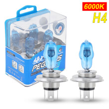 2pcs H4 100W Car Headlight Bulb Super Bright 6000K 3000LM Car HOD Halogen Lamp White Light Auto Front Fog Light Bulb