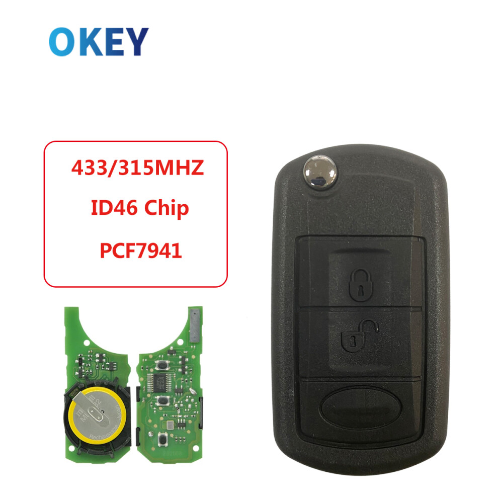Remote Control Car Key For Land Rover Range Rover Sport Discovery 3 Lr3 315Mhz 433Mhz Id46 Pcf7941 Chip Replace Flip Key 6935161696585
