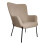 Armchair in brown bouclé polyester with black legs 1