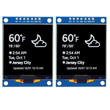1.5-Inch OLED LCD Screen SH1107, Small 128x128 Display Module, 7-Pin Monochrome SPI Screen