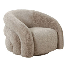 Lounge chair with swivel function light brown
