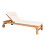 Chaise longue en teck ANDORRA avec coussin 1
