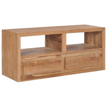 Mueble de televisión buffet tv diseño práctico 90 cm madera de teca maciza 2502086
