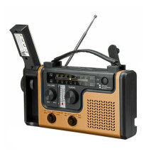 Emergency Radio with Solar & Hand Crank Charging AM/FM LED Flashlight Power Bank