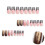Women\'s French False Nails - Starry Brown Coffin Style 5