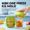 (Mint Green 1pc) 9-Cube Silicone Ice Mold, Easy Release Freezing Tool 5