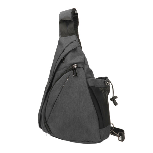 Grey Oxford Fanny Pack, One Size, Adjustable Strap