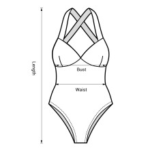 (M) Women\'s Striped Cutout High Waist Swimwear