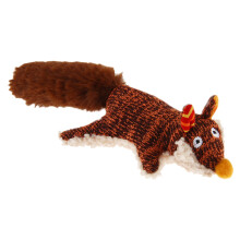 (Fox) Squeaky Plush Chew Toy for Dogs, Teeth Cleaning Tool