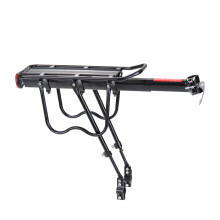 Aluminum Bicycle Cargo Rack 520x150mm Black with Mounting Tools